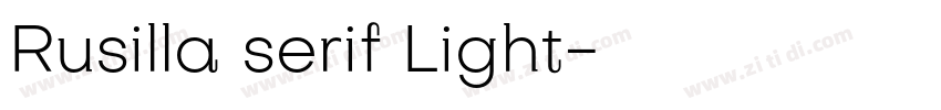 Rusilla serif Light字体转换